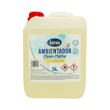 KIMIA - Pack Sensorial Concentrado Clean Clothe | Ambientador 5L+ Fregasuelos 5L | Fragancia Duradera | Fórmula Concentrada | Limpiador de Suelo | Limpieza Profunda