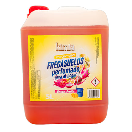KIMIA - Pack Sensorial Concentrado Exotics Fruits | Ambientador 5L+ Fregasuelos 5L | Fragancia Duradera Frutas Exóticas | Fórmula Concentrada | Limpiador de Suelo | Limpieza Profunda