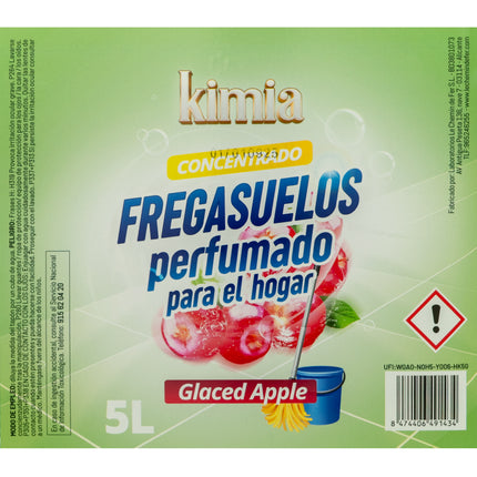 KIMIA - Pack Sensorial Concentrado Glaced Apple | Ambientador 5L+ Fregasuelos 5L | Fragancia Duradera | Fórmula Concentrada | Limpiador de Suelo | Limpieza Profunda
