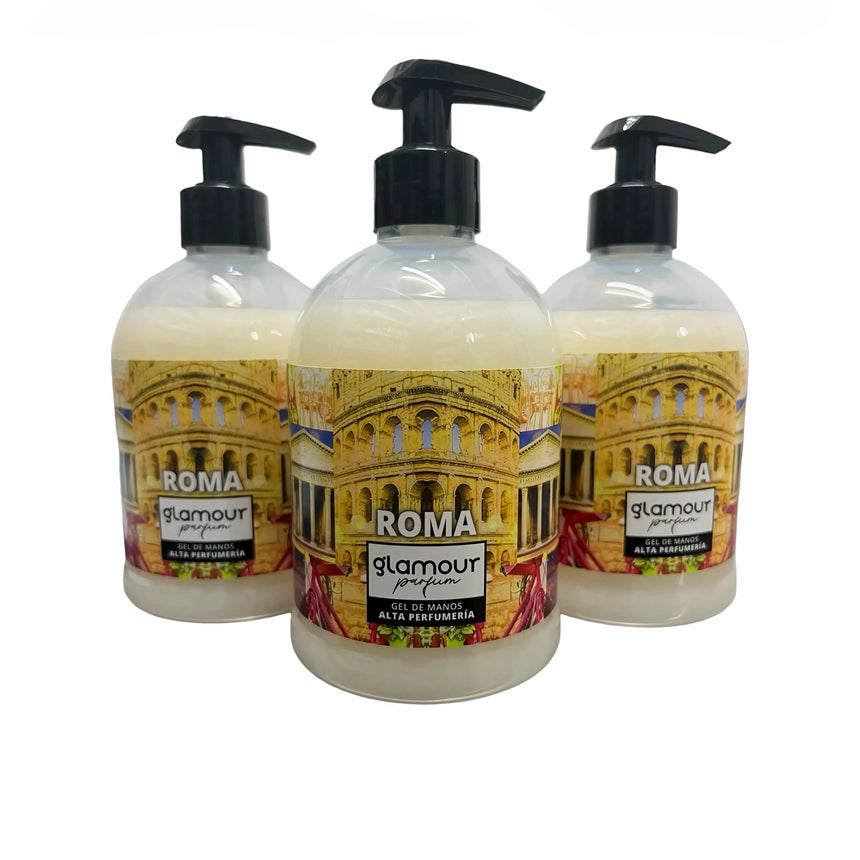 KIMIA Glamour Parfum · Pack 3 Jabones y Geles Roma · PH Neutro