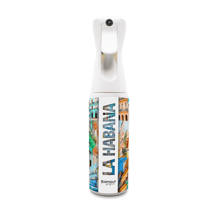 GLAMOUR PARFUM - Ambientador de Hogar La Habana - 300 ml - Pulverizador con Aroma Cítrico Especiado - Ambientador Textil en Spray - para Pulverizar en la Cama o en Cortinas - Reutilizable