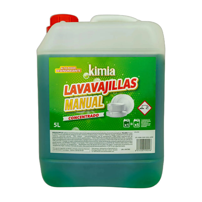 LAVAVAJILLAS MANUAL CONCENTRADO KIMIA PROFESIONAL 5 KG