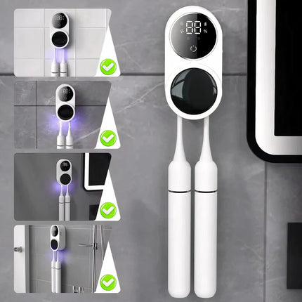 Pack 2 Esterilizadores UV Cepillos – 3 min, USB (2 cepillos/unidad)