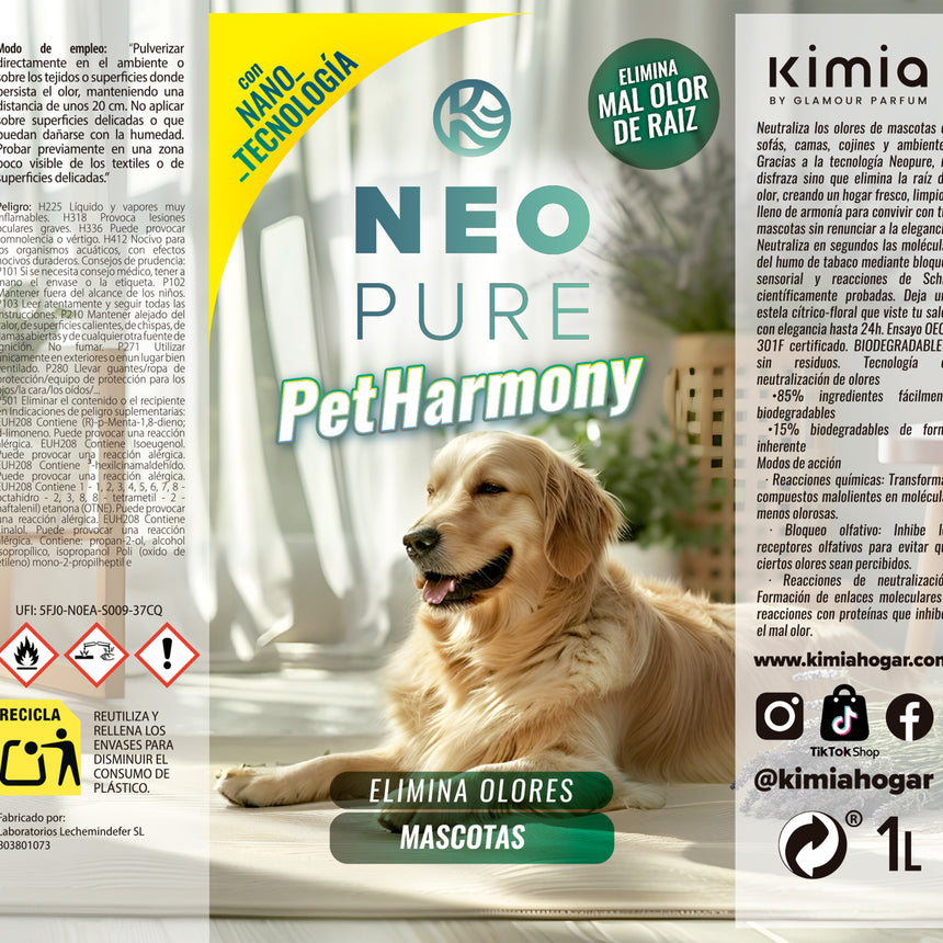 KIMIA · Pack NeoPure PetHarmony Mascotas · 1L + Atomizador