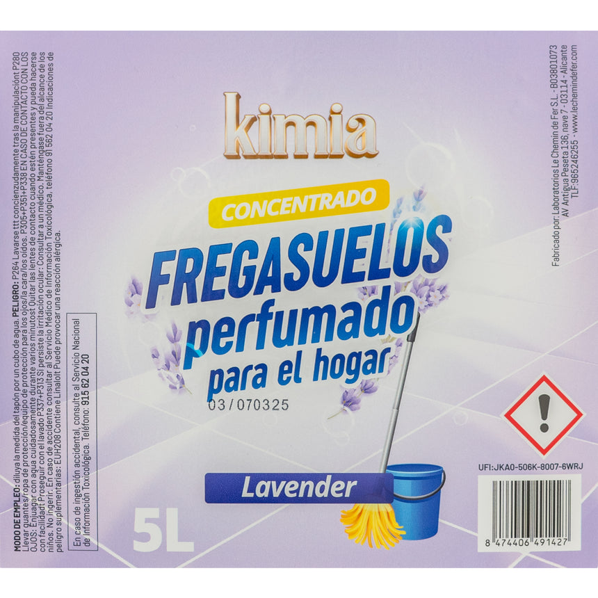 KIMIA · Pack Sensorial Lavanda · Ambientador 5L + Fregasuelos 5L