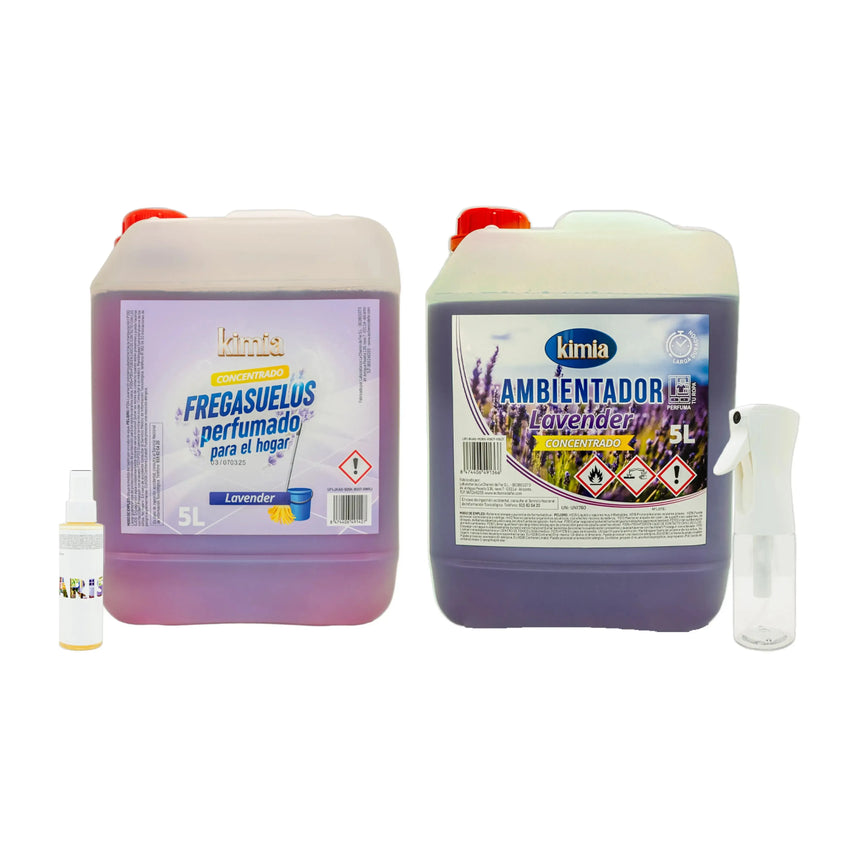 KIMIA · Pack Sensorial Lavanda · Ambientador 5L + Fregasuelos 5L