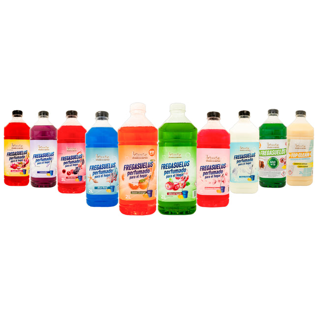 Pack Completo 10 Fregasuelos Perfumados KIMIA 2L – Aromas Variados