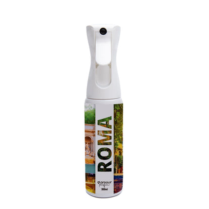 GLAMOUR PARFUM - Ambientador de Hogar Roma - 300 ml - Pulverizador con Aroma Floral y Manzana Verde - Ambientador Textil en Spray - para Pulverizar en la Cama o en Cortinas - Reutilizable