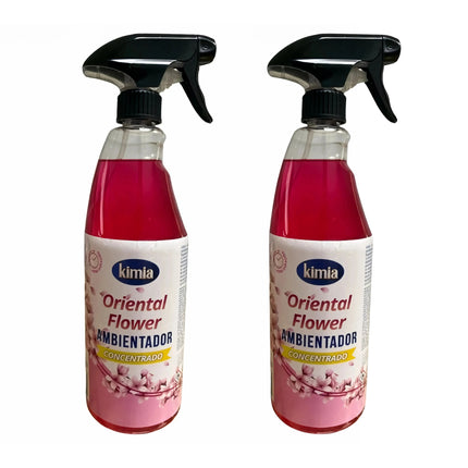 KIMIA - Super Pack 2x Ambientador Oriental Flower 750ml | Perfume Concentrado Profesional | Fragancia Floral Exótica de Larga Duración