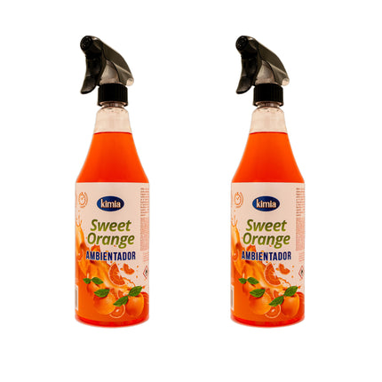 KIMIA - Super Pack 2x Ambientador Sweet Orange 750ml | Perfume Concentrado de Hogar | Aroma a Naranja Dulce de Larga Duración