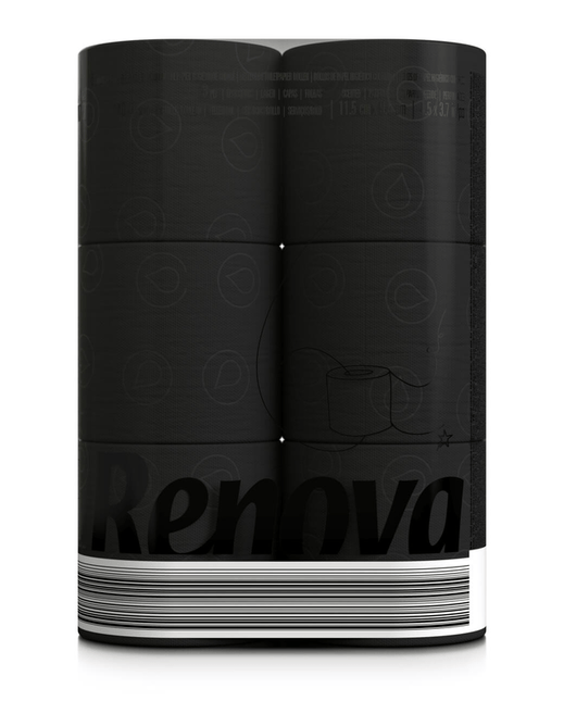 Papel Higiénico Negro 6 Unds Premium