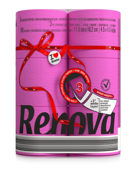 Papel Higiénico Doble Cara Fucsia 6R